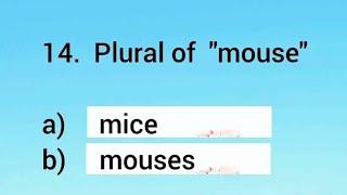 SINGULAR Vs PLURAL Quiz  Choose the Correct Singular vs Plural Form of Words