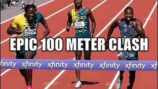The Fastest Man IN The World  Noah Lyles VS. Kishane Thompson - 100 Meter Breakdown