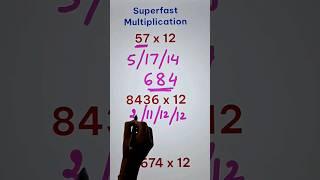 8436 x 12 in 3 Seconds II Fast Calculation Short Trick II Vedic Math #multiplication #math #maths