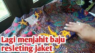 Baju kerah shanghai pakai resleting jaket