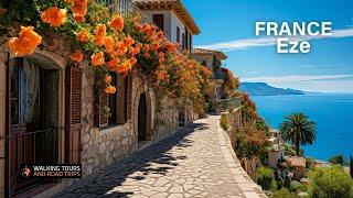 Eze France - French Village Tour of one of the Most Beautiful Villages in France - 4k video walk