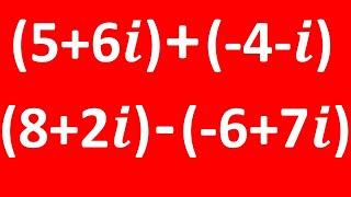 Complex numbers add and subtract  Complex numbers addition and subtraction