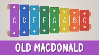 How to play Old MacDonald Had a Farm on a Xylophone - Easy Songs - Tutorial