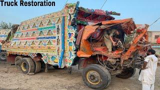 The Truck was Completely Destroyed in a Dangerous Accident  Now Repairing from Start