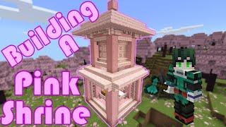 Challenging My Building Skills Attempting a Pink Shrine in Minecraft