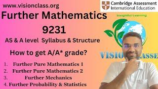 Further Mathematics 9231 AS & A Level syllabus & Structure