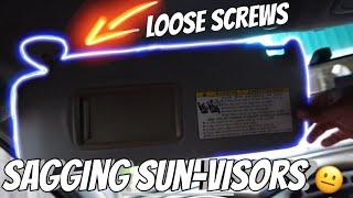 Simple fix to Loose sun visors 2001-2007 toyota highlander 1st gen