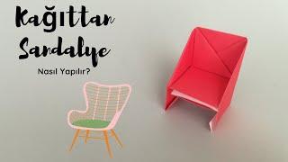Kağıttan Sandalye Yapımı Origami Zamanı Making a Chair from Paper