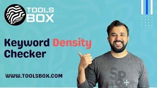 How to use Keyword Density Checker  WWW.TOOLSBOX.COM