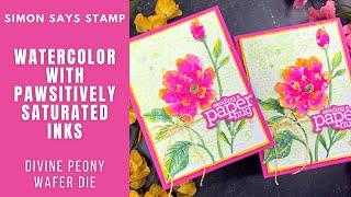 EASY Watercolor Peonies  Simon Says Stamp