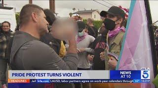 Elementary school Pride protest in North Hollywood turns violent