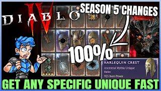 Diablo 4 - Do THIS Now - Get ANY Specific Unique Gear FAST & EASY - New Season 5 Boss Farm Guide