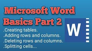 Microsoft Word Basics Part 2