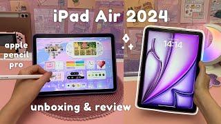 NEW iPad Air 2024 Unboxing & Review  Apple Pencil Pro + accessories iPad Air M2