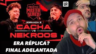 HOST Y JURADO CHILENOS  Reaccionan a NEKROOS VS CACHA  FMS PERÚ  Jornada 2 2023