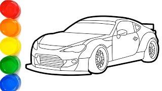 Menggambar dan Mewarnai Mobil Subaru BRZ