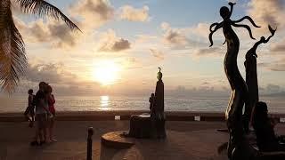 Walking Tour Puerto Vallarta MX  Malecon Bayside After a Hurricane