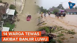 Kondisi Terkini Banjir dan Longsor di Luwu Sulsel 14 Warga Meninggal Dunia