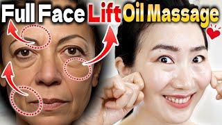 Full Face Oil Massage that Changes your Destiny in 10 days Tighten and Brighten Mature Sagging Skin