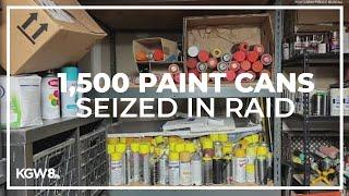 1500 spray paint cans seized at Portland graffiti vandals home