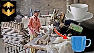 Amazing Process of Making Ceramic Mugs in Factory  How Tea Cups are Made