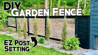 DIY Garden Fence with Gate EZ Post Install