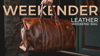 Weekender Mens Leather Weekend Bag— Travel Bag Duffle Bag Luggage Bag  by Von Baer Overview