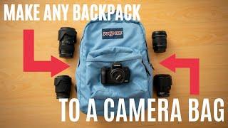 Make A Backpack Into A Camera Bag for DSLR