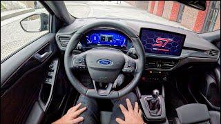 NEW Ford Focus ST MK4 2.3 EcoBoost 280hp 0-100 POV Test Drive #2018 Joe Black