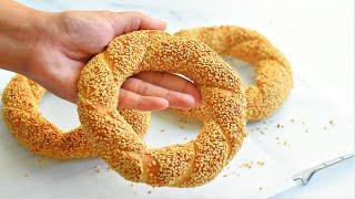 How To Make Turkish Street Style Simit BreadHomemade Turkish Simit RecipeEasy homemade bread