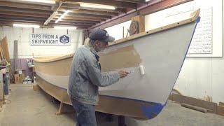 Building the V-Bottom Skiff - Episode 27 Fairing the hull for our 2-part epoxy barrier coat primer