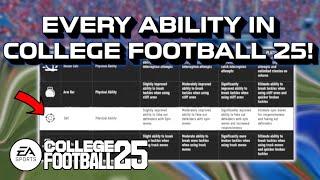 EVERY ABILITY IN EA SPORTS COLLEGE FOOTBALL 25