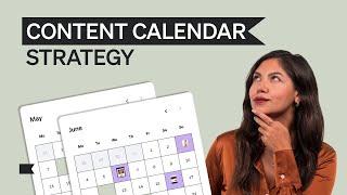 Create a content calendar strategy