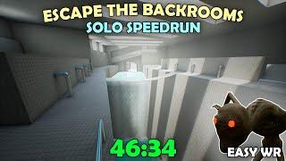 Escape The Backrooms - SOLO Speedrun 4634 EASY FWR