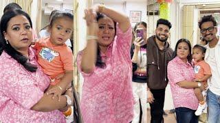 Bharti Singh with husbandson and shiv thakare at office 