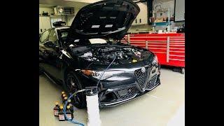 Alfa Romeo Giulia QV First Oil Service by Auto Fanatic