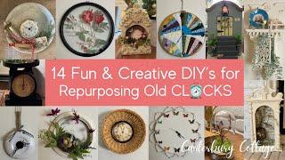 14 Fun & Creative DIY’s for RepurposingUpcycling Old Clocks