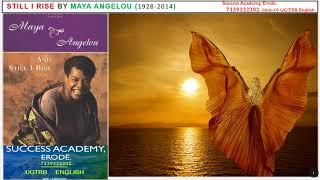 Still I Rise Maya Angelou  Unit-10 #ugtrbenglish #ugtrb #literature #Successacademyerode  #feminism