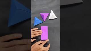 How to make a 3D paper pyramid  simple paper craft  #shorts