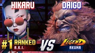 SF6 ▰ HIKARU #1 Ranked A.K.I. vs DAIGO Akuma ▰ High Level Gameplay