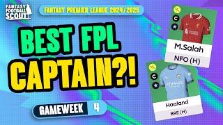 BEST CAPTAIN FPL GW4   HAALAND OR SALAH?   Fantasy Premier League Tips 202425