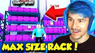 I BOUGHT THE TITAN+ RACK IN DELIVERY SIMULATOR AND GOT MAX OBSIDIAN BOXES Roblox