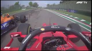 Carlos Sainz waves to Lando Norris after his P3  F1 Onboard