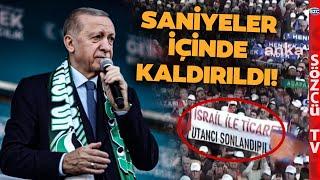 Erdoğanın Mitinginde Pankart Şoku İsrail Pankartı Apar Topar Kaldırıldı