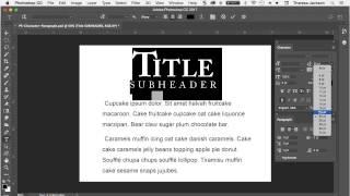 Photoshop Text - Point vs Area Type Character and Paragraph Formatting