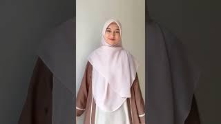 Styling Hijab Segiempat Oval Syari Menutup Dada #hijab #tutorialhijabsimple #shorts