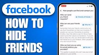 How to Hide Friends on Facebook 2024