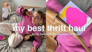 my best thrift haul to date try-on