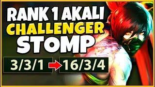 #1 AKALI WORLD UNREAL 1V9 CHALLENGER CARRY PERFECT PLAYS - League of Legends