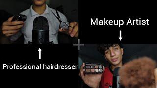 ASMR Professional Hairdresser + ASMR Makeup Artist 